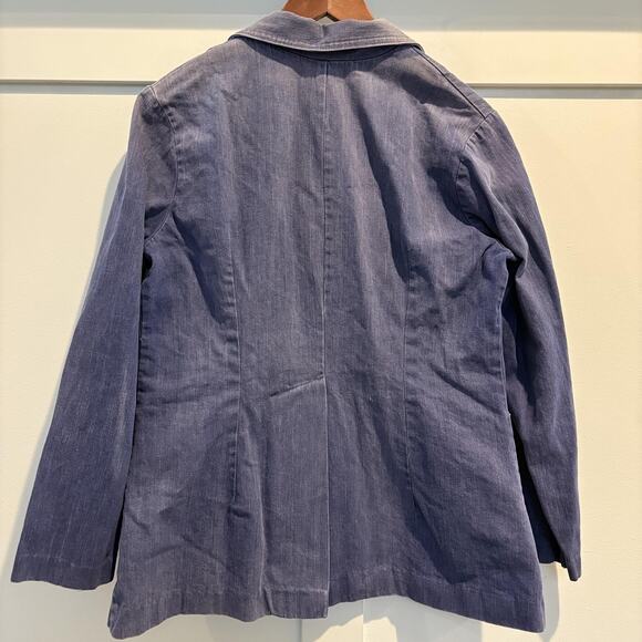 True Vintage Sears Denim Jacket Women M Chore Workwear Chambray Blazer‎ 70s 80s - Picture 8 of 13
